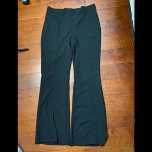 Black flare casual pants